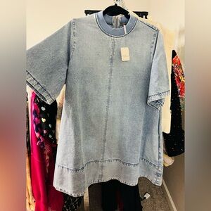 Free People Denim Blue Mini Dress